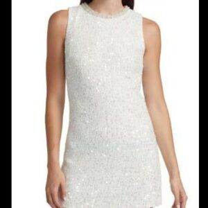 Alice + Olivia Coley Embellished Slim-Fit Minidress Size 8